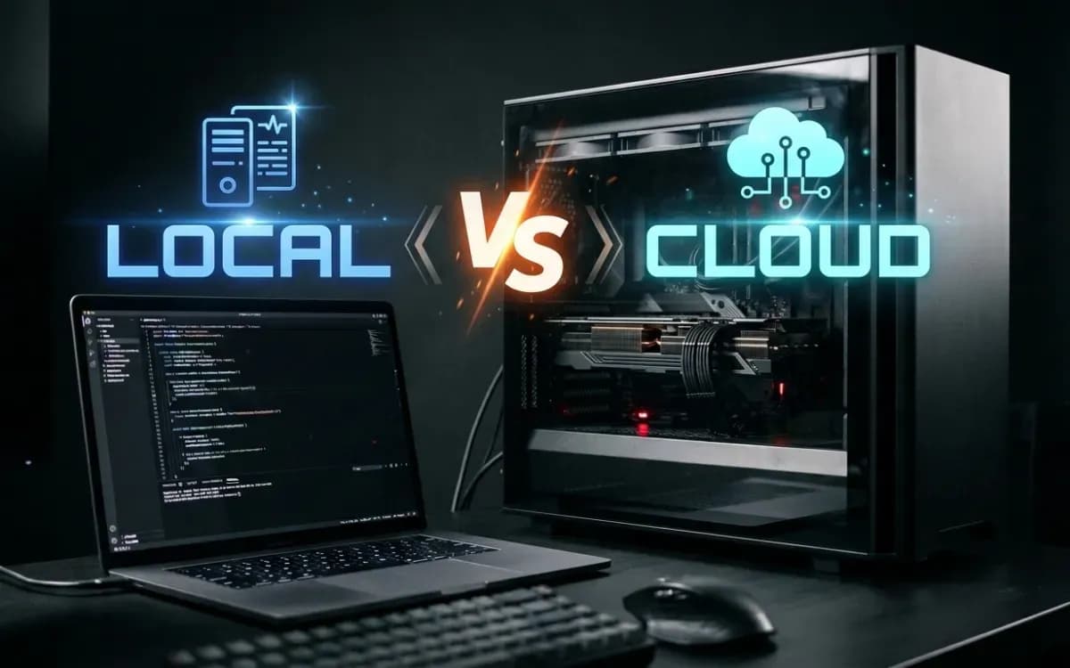 A desktop workstation GPU installed in a PC case next to a laptop showing a chat interface. Credit: NVIDIA newsroom